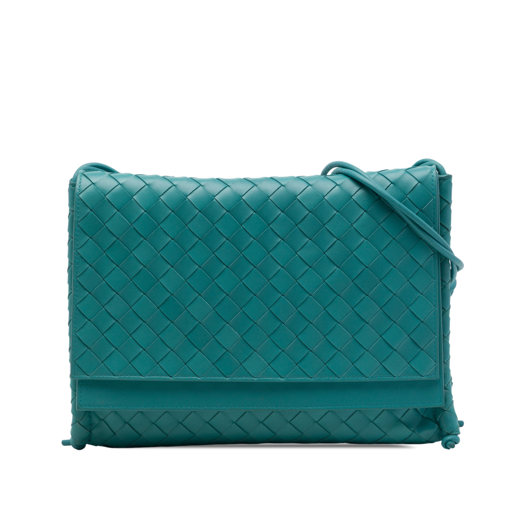 Pre-Loved Bottega Veneta Medium Nappa Intrecciato BV Fold Crossbody